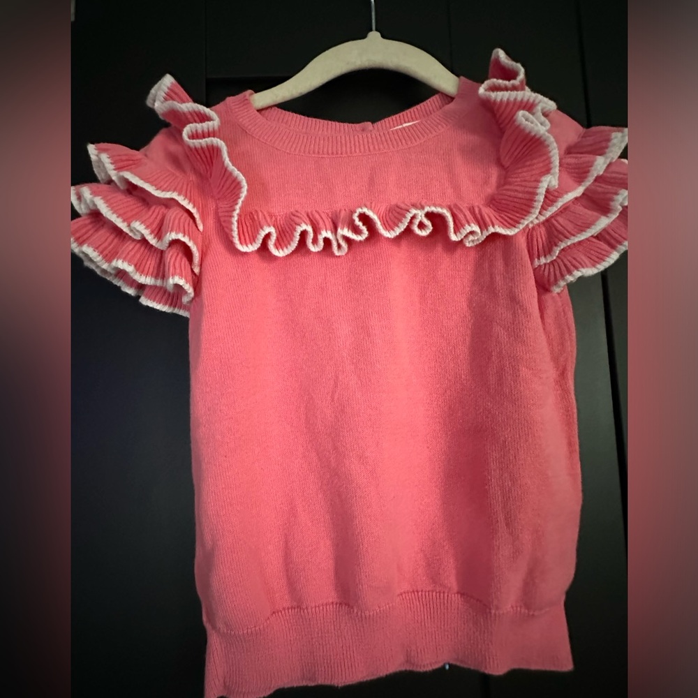 Janie and Jack girls ruffle shirt. Size 4